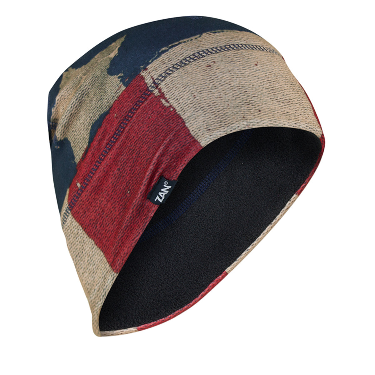 Zan Headgear SportFlex® Helmet Liner/Beanie Skull Cap - Patriot, Fleece